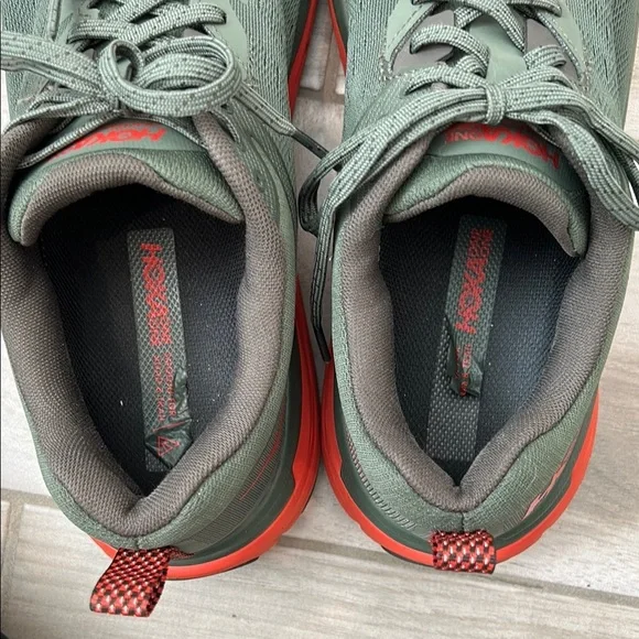 Hoka Men's Gray and Red Running Shoes 11.5 Wide - Picture 7 of 8